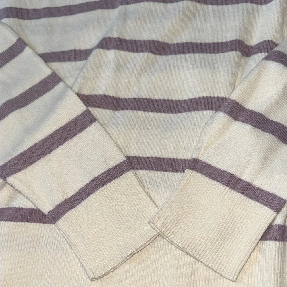 R Essentials Striped Sweater - White and Purple - Picture 5 of 5